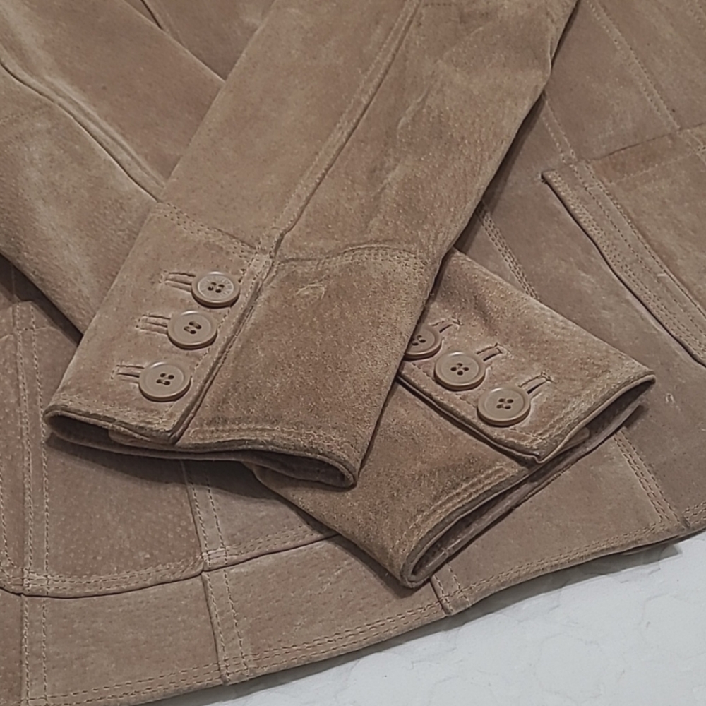 Vtg. Lady Hathaway Suede Fitted Blazer Jacket - Picture 7 of 10